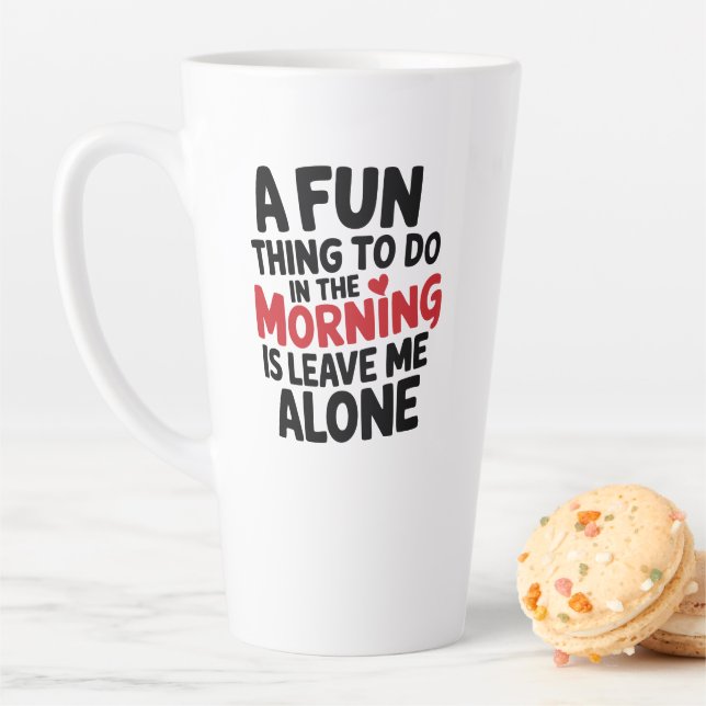 Caneca De Café Latte Large Latte Mug - Leave me Alone (In Situ)