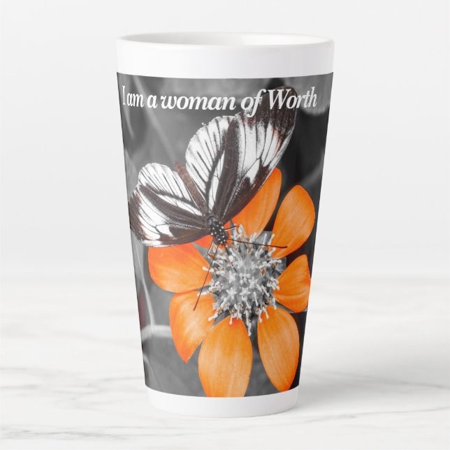 Caneca De Café Latte Lata-Borboleta (Frente)