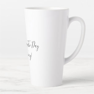 Caneca De Café Latte Lata branca grande