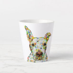 Caneca De Café Latte Lata de Arte Pitbull