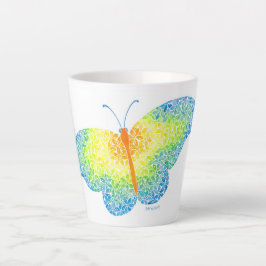 Caneca De Café Latte Lata de borboleta