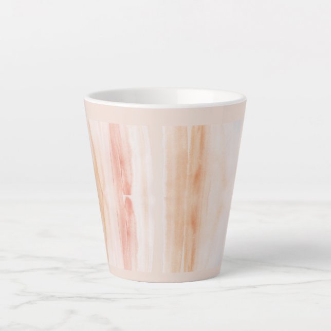 Caneca De Café Latte Lata de lata "Pastel Latte Mug - Elegante e calman (Frente)