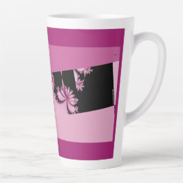 Caneca De Café Latte Lata de rosa de água do Jardim Fractal