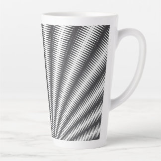 Caneca De Café Latte Lata - Design Geométrico preto e branco