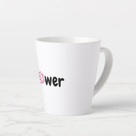 Caneca De Café Latte Lata Flor