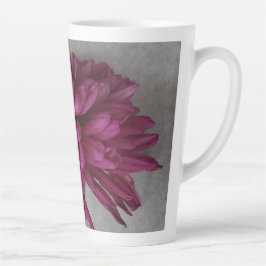 Caneca De Café Latte Lata-Flor Roxa