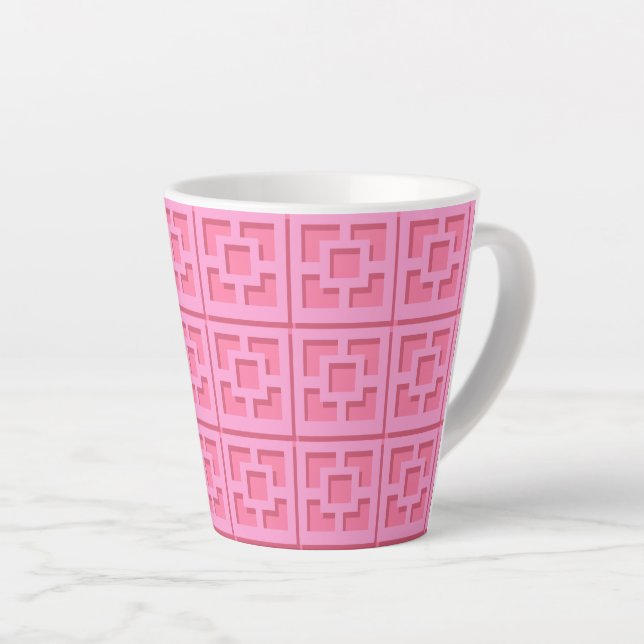 Caneca De Café Latte Lata-Lã-Lata-Lã-Rosa (Ângulo direito)