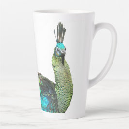 Caneca De Café Latte Lata-Lata-Lata de Peacock Indonésio