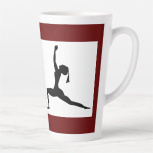 Caneca De Café Latte Lata Vermelha Escura (Grande)