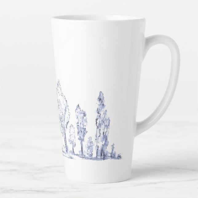 Caneca De Café Latte Latite de Esquilo Voador (Direita)