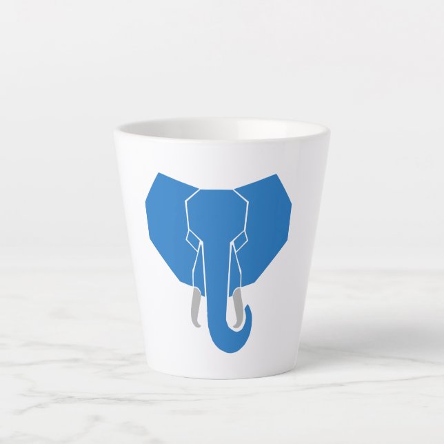 Caneca De Café Latte Latte de Elefante Simples (Frente)