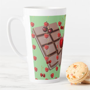 Caneca De Café Latte Latte Lover Cherries