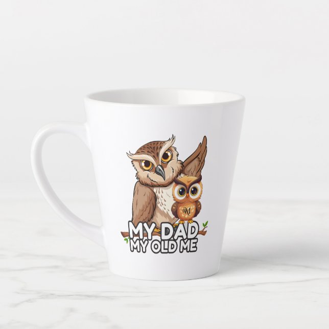 Caneca De Café Latte Latte Mug 12oz: Meu Pai Meu Velho (branco) (Esquerda)