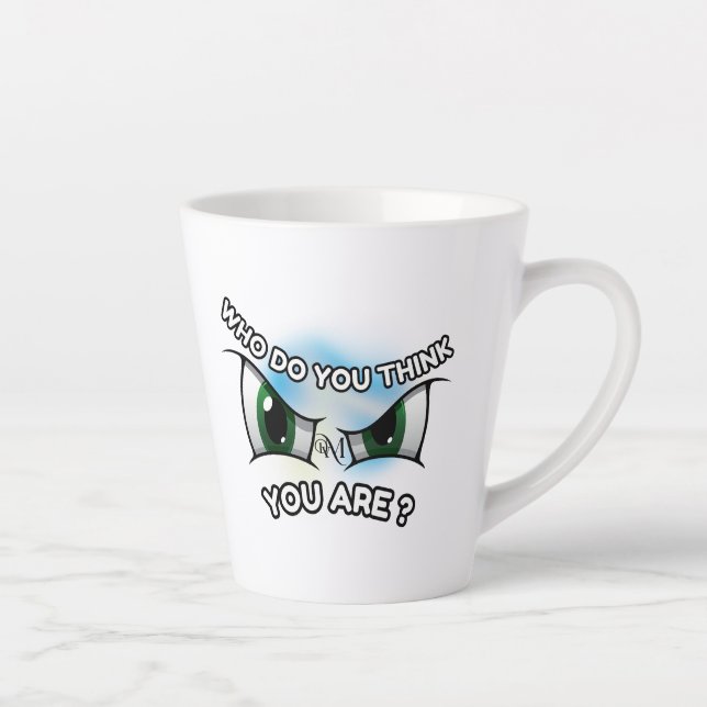 Caneca De Café Latte Latte Mug 12oz: Quem Você Acha? (Direita)