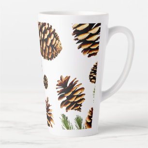 Caneca De Café Latte Latte Mug, 17oz, Contorno Elegante De Pinho