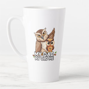 Caneca De Café Latte Latte Mug 17oz: Meu Pai Meu Velho (branco)