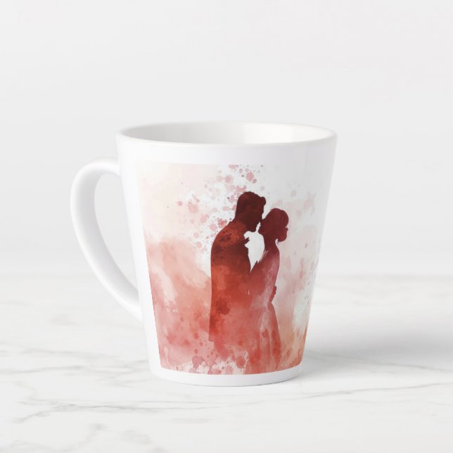 Caneca De Café Latte Latte Mug - Aniversário de Casamento (Ângulo esquerdo)