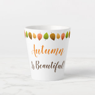 Caneca De Café Latte Latte Mug Autumn É Bonita
