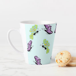 Caneca De Café Latte Latte Mug: Beleza das Borboletas