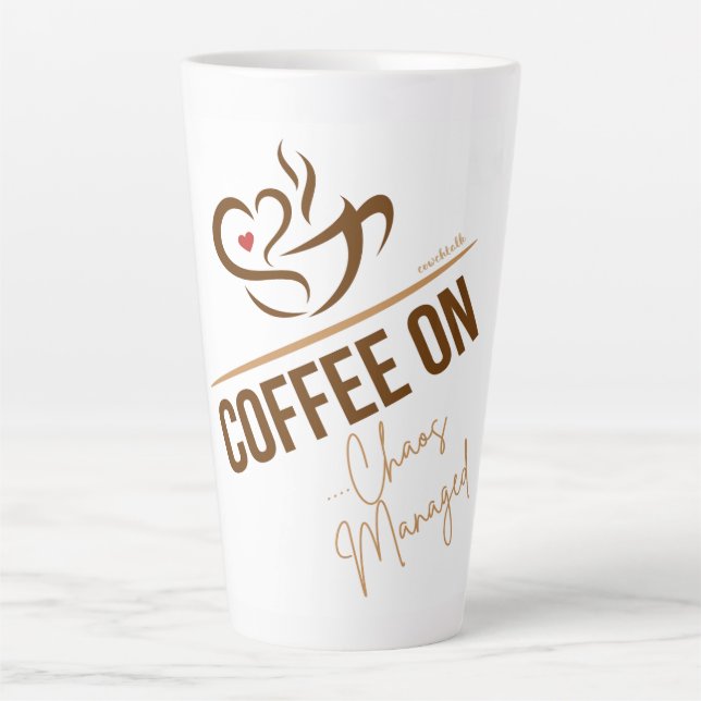 Caneca De Café Latte Latte Mug - Café On - Chaos Gerenciado (Frente)