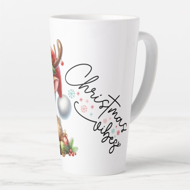 Caneca De Café Latte Latte Mug Christmas Vibes (Ângulo direito)
