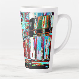 Caneca De Café Latte Latte Mug – Collapse Reflection Abstract Design