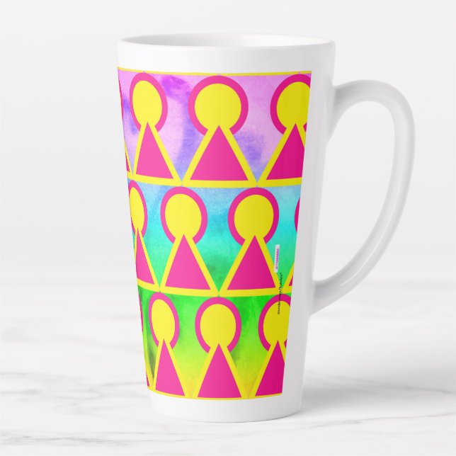 Caneca De Café Latte Latte Mug Colorida (Direita)