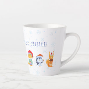 Caneca De Café Latte Latte Mug com amigos de animais de Natal
