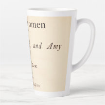 Latte Mug com página de colheita da Little Women