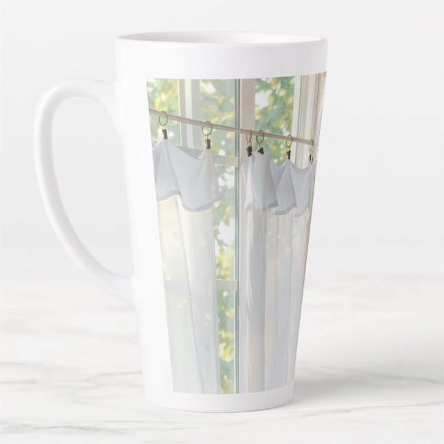 Caneca De Café Latte Latte Mug Curtain in the Wind (Esquerda)
