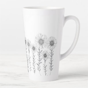 Caneca De Café Latte Latte Mug Daisy Floral