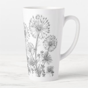 Caneca De Café Latte Latte Mug Dandelions Floral