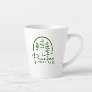 Caneca De Café Latte Latte Mug do Clube de Jardinagem da Árvore Pine