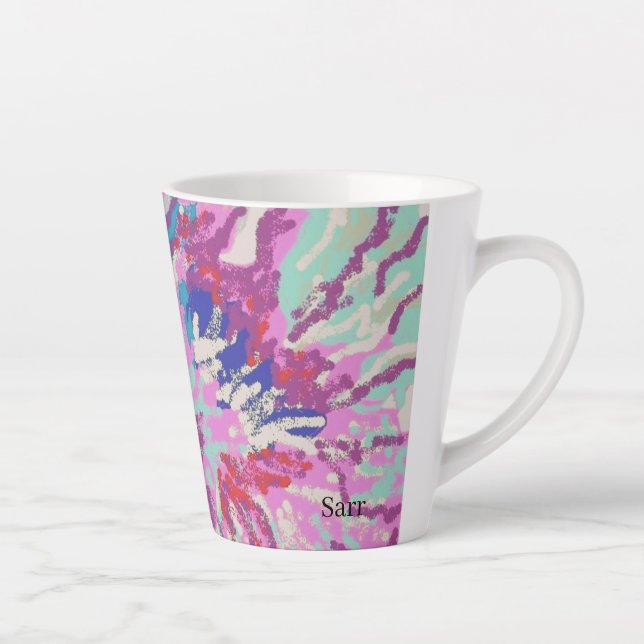 Caneca De Café Latte Latte Mug : Flor Hibiscus (Direita)