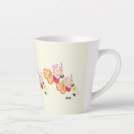 Caneca De Café Latte Latte Mug : Flores De Papoila
