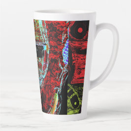 Caneca De Café Latte Latte Mug - Frequency Serpent Abstract Energy