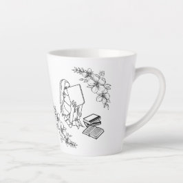 Caneca De Café Latte Latte Mug, "Garota de Biscoito"