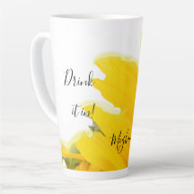 Latte Mug, Girassol, Personalizado