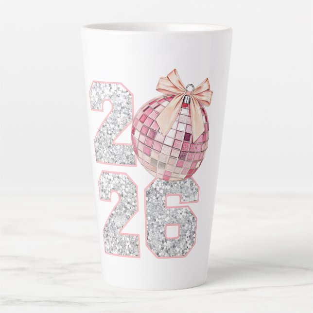 Caneca De Café Latte Latte Mug-Happy New Year 2026 (Frente)