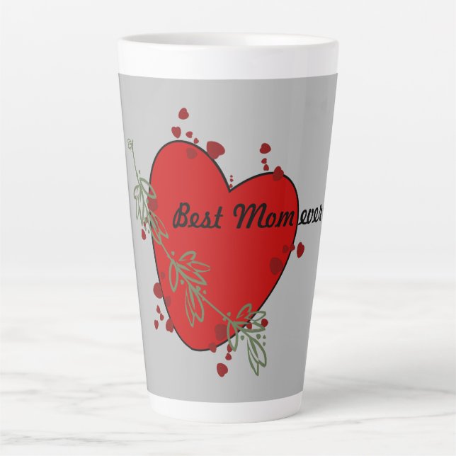 Caneca De Café Latte Latte Mug "Melhor Mãe" (Frente)