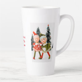 Caneca De Café Latte Latte Mug, Merry Christmas Elf