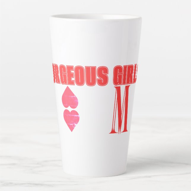 Caneca De Café Latte Latte Mug, mulher (Frente)