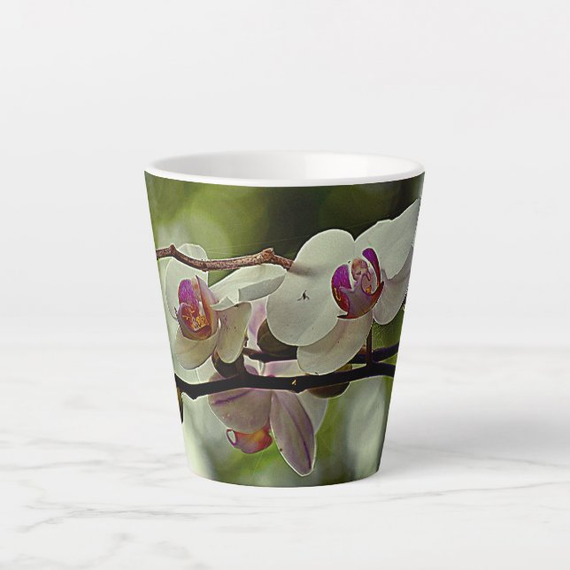 Caneca De Café Latte Latte Mug na Florida Orchid (Frente)