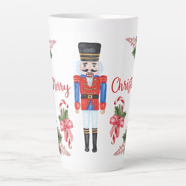 Caneca De Café Latte Latte Mug, o pirata de Natal (Frente)