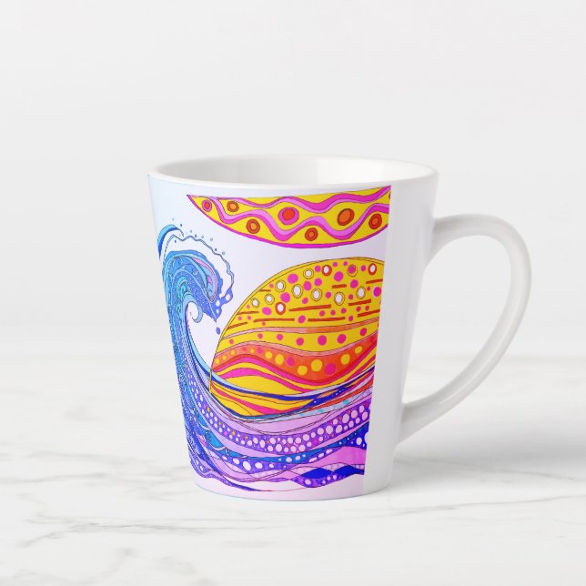 CANECA DE CAFÉ LATTE LATTE MUG "OCEANOS SUNRISS" (Direita)