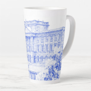 Caneca De Café Latte Latte Mug - "Os Motivos de Pemberley" (Azul)