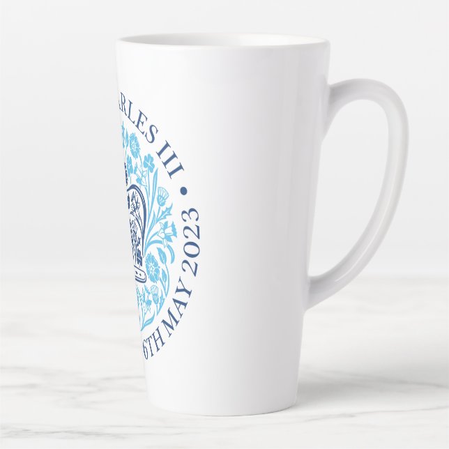 Caneca De Café Latte Latte Mug para 2023 Coronation - Blue (Direita)