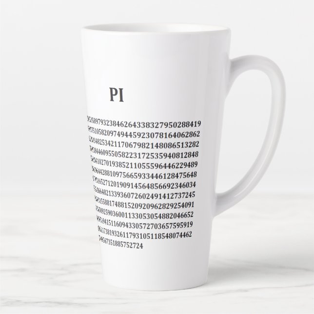 Caneca De Café Latte Latte Mug "PI" (Direita)