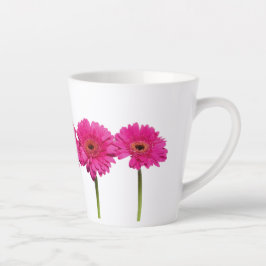 Caneca De Café Latte Latte Mug Pink Gerbera Daisies