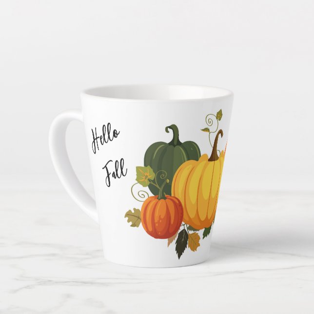Caneca De Café Latte Latte Mug-Pumpkins (Ângulo esquerdo)